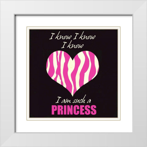 Such A Princess D White Modern Wood Framed Art Print with Double Matting by Greene, Taylor
