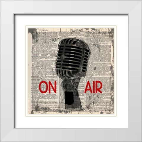 ON AIR White Modern Wood Framed Art Print with Double Matting by Greene, Taylor