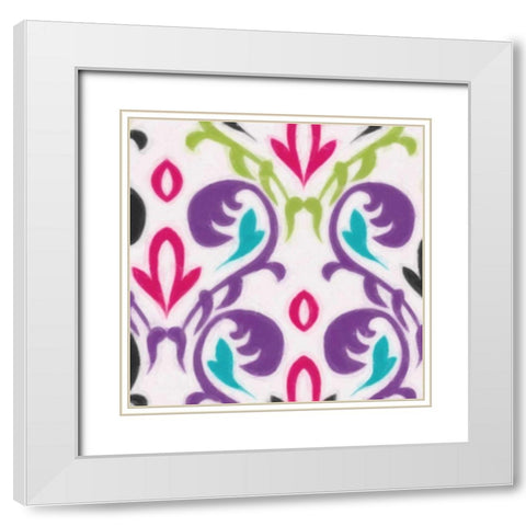 COLORFUL MOTIF White Modern Wood Framed Art Print with Double Matting by Greene, Taylor
