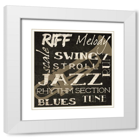SWING SILHOUETTE White Modern Wood Framed Art Print with Double Matting by Greene, Taylor