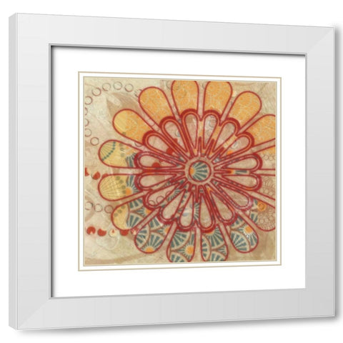 FLORA TRANCE III White Modern Wood Framed Art Print with Double Matting by Greene, Taylor