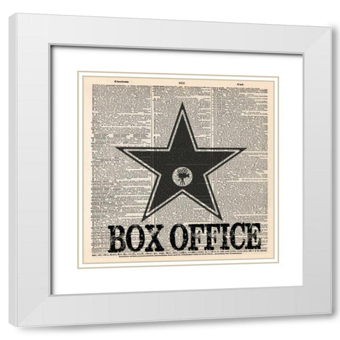 BOX OFFICE 2 White Modern Wood Framed Art Print with Double Matting by Greene, Taylor