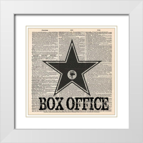 BOX OFFICE 2 White Modern Wood Framed Art Print with Double Matting by Greene, Taylor