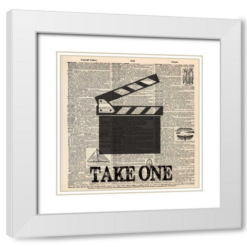 TAKE ONE 2 White Modern Wood Framed Art Print with Double Matting by Greene, Taylor