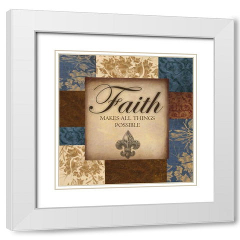 FAITH MAKES  White Modern Wood Framed Art Print with Double Matting by Greene, Taylor