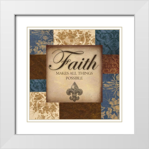FAITH MAKES  White Modern Wood Framed Art Print with Double Matting by Greene, Taylor