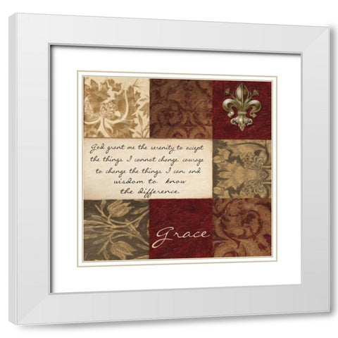 GOD GRANT ME White Modern Wood Framed Art Print with Double Matting by Greene, Taylor