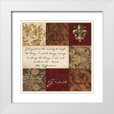 GOD GRANT ME White Modern Wood Framed Art Print with Double Matting by Greene, Taylor