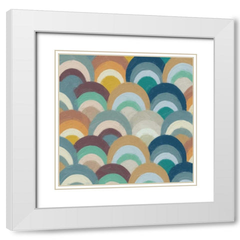 AQUILA III White Modern Wood Framed Art Print with Double Matting by Greene, Taylor