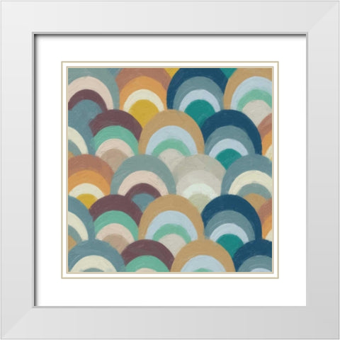 AQUILA III White Modern Wood Framed Art Print with Double Matting by Greene, Taylor