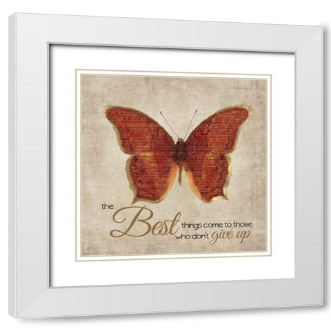 The Best Things White Modern Wood Framed Art Print with Double Matting by Greene, Taylor