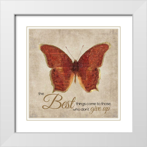 The Best Things White Modern Wood Framed Art Print with Double Matting by Greene, Taylor
