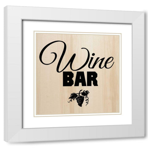 Wine Bar White Modern Wood Framed Art Print with Double Matting by Greene, Taylor