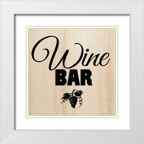 Wine Bar White Modern Wood Framed Art Print with Double Matting by Greene, Taylor
