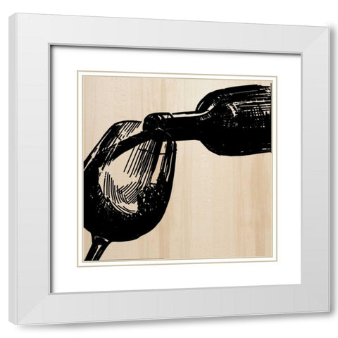Pour White Modern Wood Framed Art Print with Double Matting by Greene, Taylor