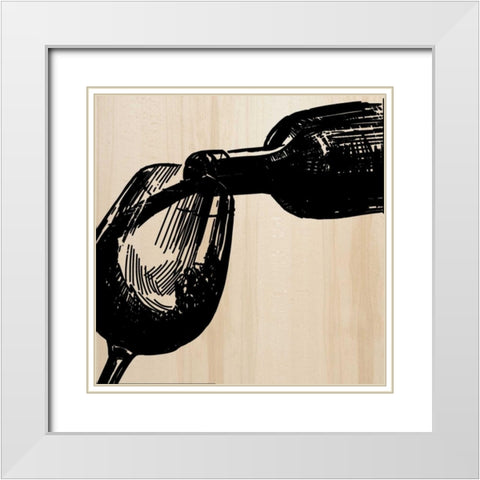 Pour White Modern Wood Framed Art Print with Double Matting by Greene, Taylor