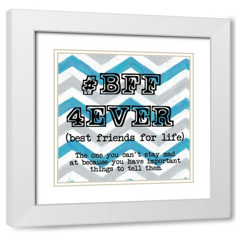 BFF White Modern Wood Framed Art Print with Double Matting by Greene, Taylor