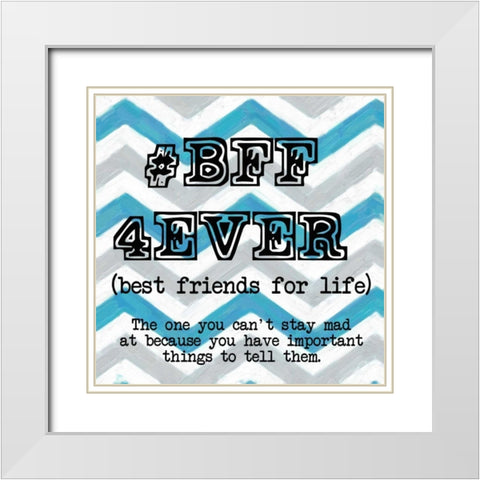 BFF White Modern Wood Framed Art Print with Double Matting by Greene, Taylor