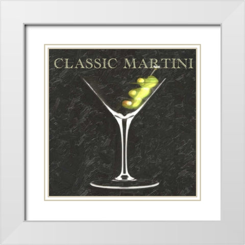 CLASSIC MARTINI BLK White Modern Wood Framed Art Print with Double Matting by Greene, Taylor