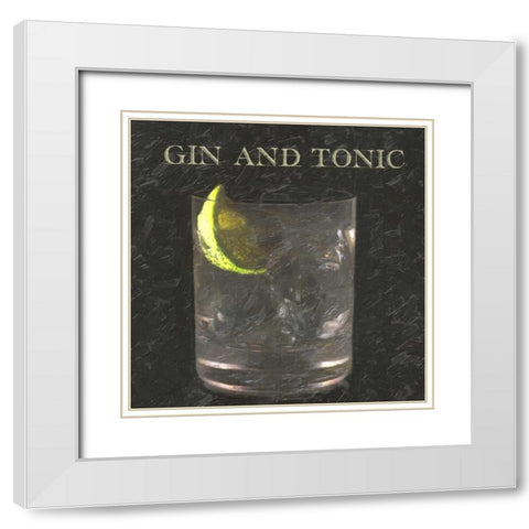 GIN AND TONIC BLK White Modern Wood Framed Art Print with Double Matting by Greene, Taylor