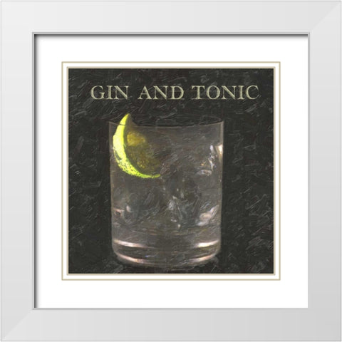 GIN AND TONIC BLK White Modern Wood Framed Art Print with Double Matting by Greene, Taylor