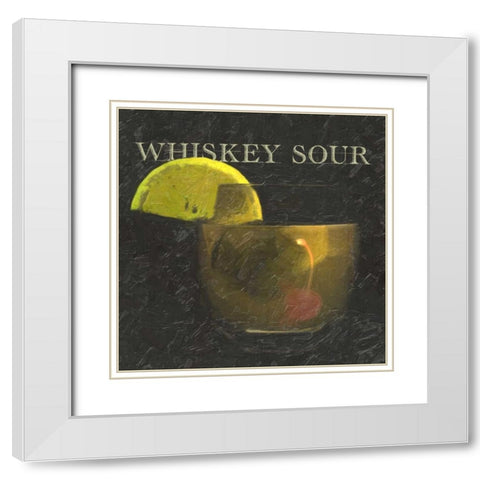 WHISKEY SOUR BLK White Modern Wood Framed Art Print with Double Matting by Greene, Taylor
