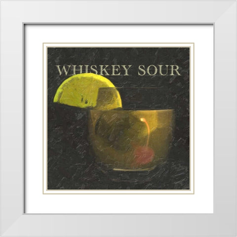 WHISKEY SOUR BLK White Modern Wood Framed Art Print with Double Matting by Greene, Taylor