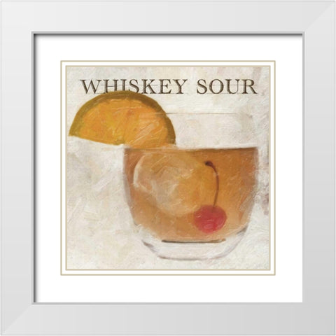 WHISKEY SOUR White Modern Wood Framed Art Print with Double Matting by Greene, Taylor