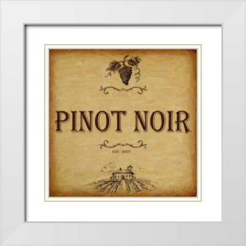 PINOT NOIR White Modern Wood Framed Art Print with Double Matting by Greene, Taylor