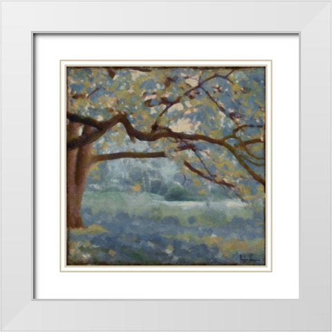 Azure Landscape White Modern Wood Framed Art Print with Double Matting by Greene, Taylor