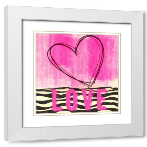 Sketch Love White Modern Wood Framed Art Print with Double Matting by Greene, Taylor