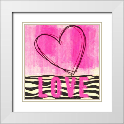Sketch Love White Modern Wood Framed Art Print with Double Matting by Greene, Taylor
