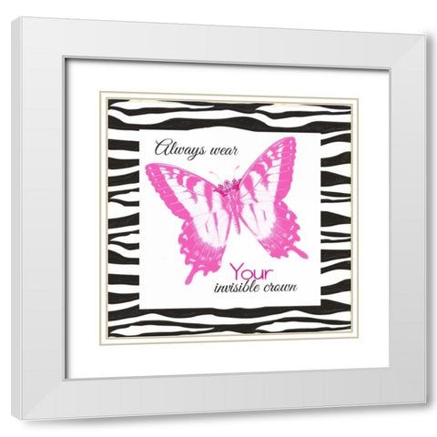Invisible Crown White Modern Wood Framed Art Print with Double Matting by Greene, Taylor