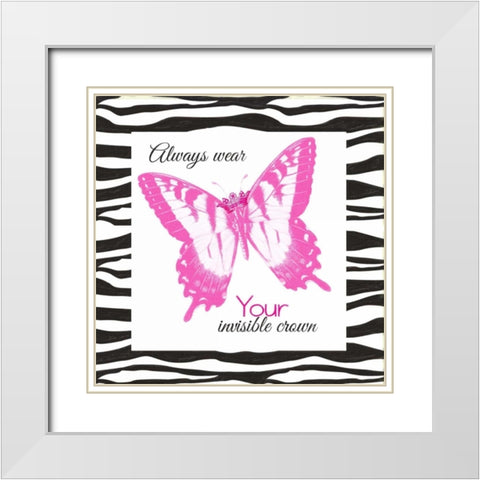 Invisible Crown White Modern Wood Framed Art Print with Double Matting by Greene, Taylor