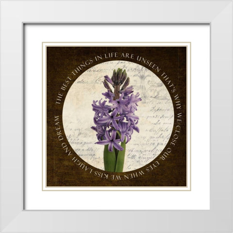 Best Things Flower White Modern Wood Framed Art Print with Double Matting by Greene, Taylor