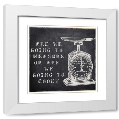 Cook Or Measure White Modern Wood Framed Art Print with Double Matting by Greene, Taylor