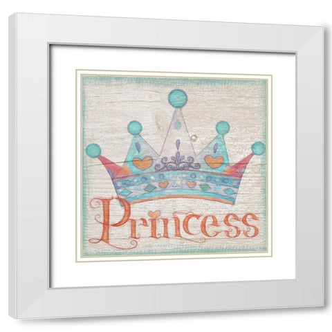 Princess White Modern Wood Framed Art Print with Double Matting by Greene, Taylor