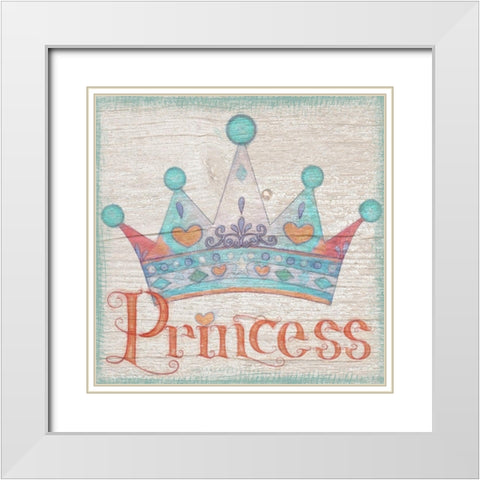 Princess White Modern Wood Framed Art Print with Double Matting by Greene, Taylor
