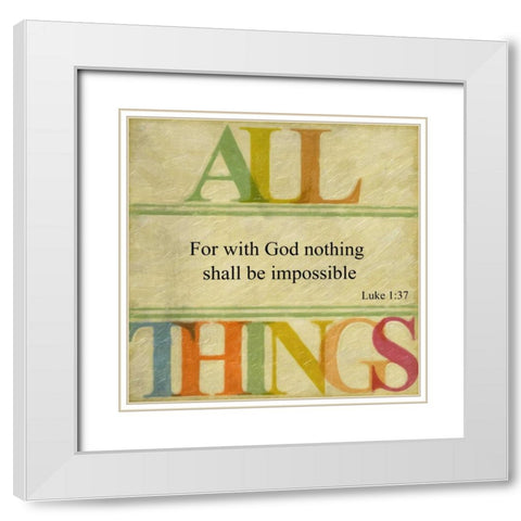 All Things White Modern Wood Framed Art Print with Double Matting by Greene, Taylor