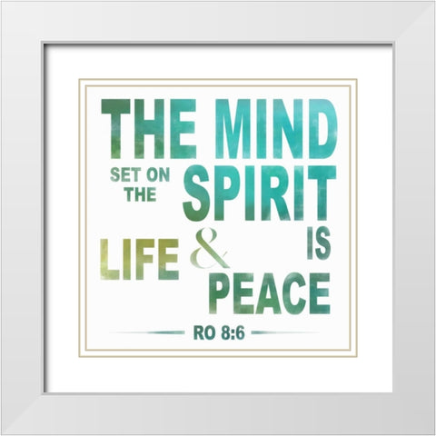 The Mind White Modern Wood Framed Art Print with Double Matting by Greene, Taylor