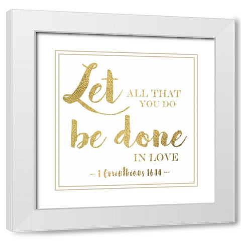 Let All White Modern Wood Framed Art Print with Double Matting by Greene, Taylor