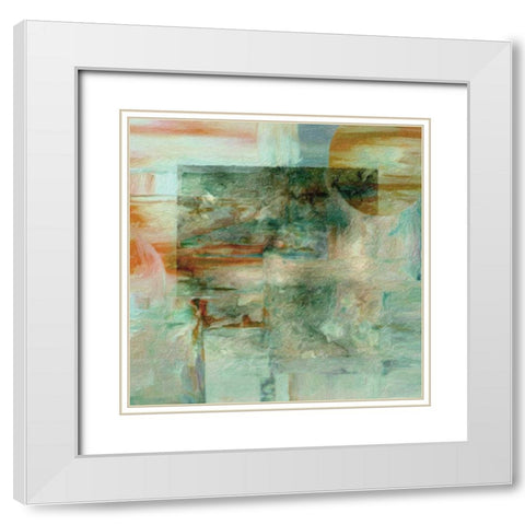 Linear Light I White Modern Wood Framed Art Print with Double Matting by Greene, Taylor