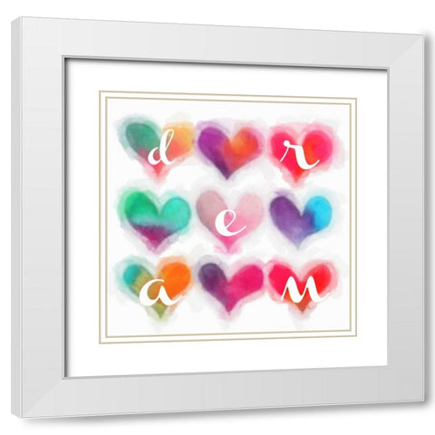 Heart Dream White Modern Wood Framed Art Print with Double Matting by Greene, Taylor