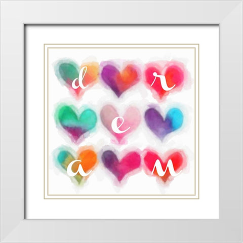 Heart Dream White Modern Wood Framed Art Print with Double Matting by Greene, Taylor
