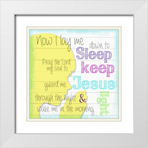 Now I Lay White Modern Wood Framed Art Print with Double Matting by Greene, Taylor