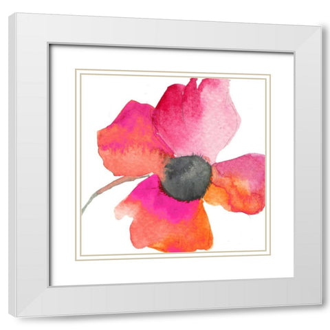 Poppy Warmth White Modern Wood Framed Art Print with Double Matting by Greene, Taylor