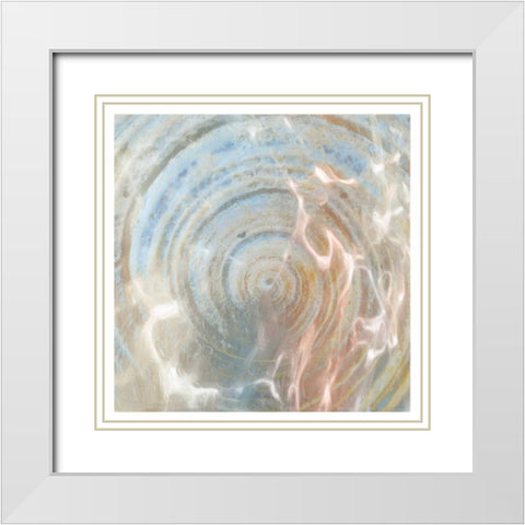 Shell Abstract 2 White Modern Wood Framed Art Print with Double Matting by Greene, Taylor