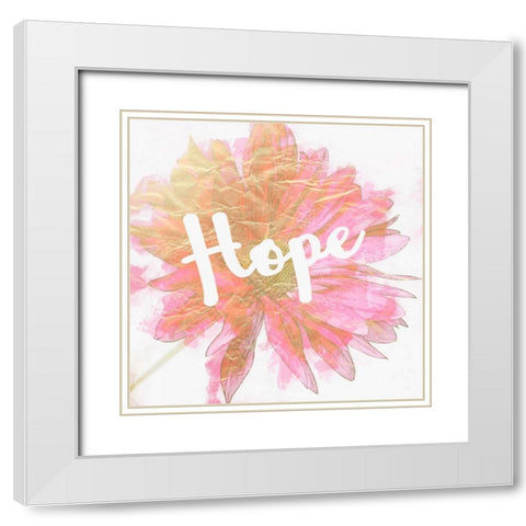 Hope Daisy White Modern Wood Framed Art Print with Double Matting by Greene, Taylor