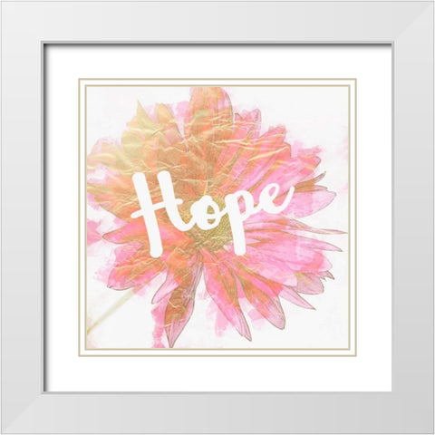 Hope Daisy White Modern Wood Framed Art Print with Double Matting by Greene, Taylor