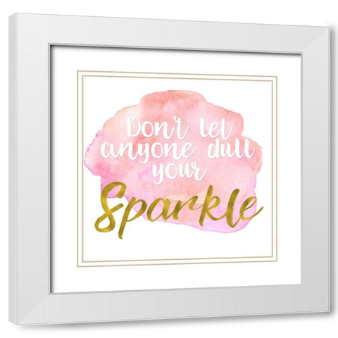 Sparkle Pink White Modern Wood Framed Art Print with Double Matting by Greene, Taylor